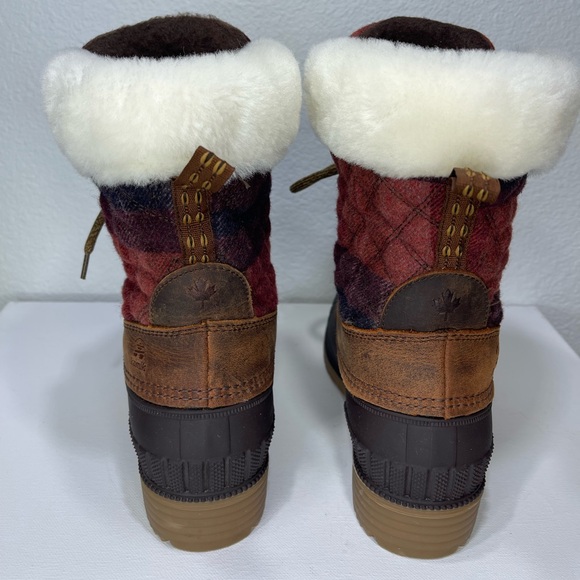Kamik Sienna 2 Women's Waterproof Cuff Plaid Wool Winter Snow Boots Size 8 - Picture 11 of 15